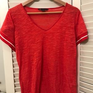 Armani Exchange red orange t shirt